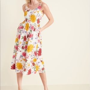 Floral midi fit and flare dress